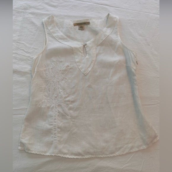 E•Col•o•gie 100% Linen Lightweight Embroidered Camisole Size Medium - Picture 8 of 12